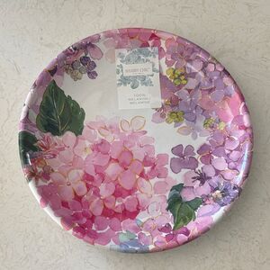 9 inch Shabby Chic Pink and Purple Floral Plate NEW - set of 4